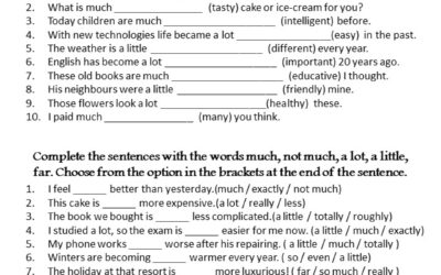 Comparative and Superlative (much,a lot, far, a little)