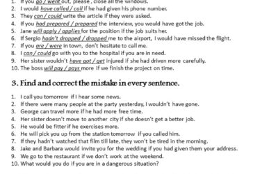 Conditionals : First,Second,Third